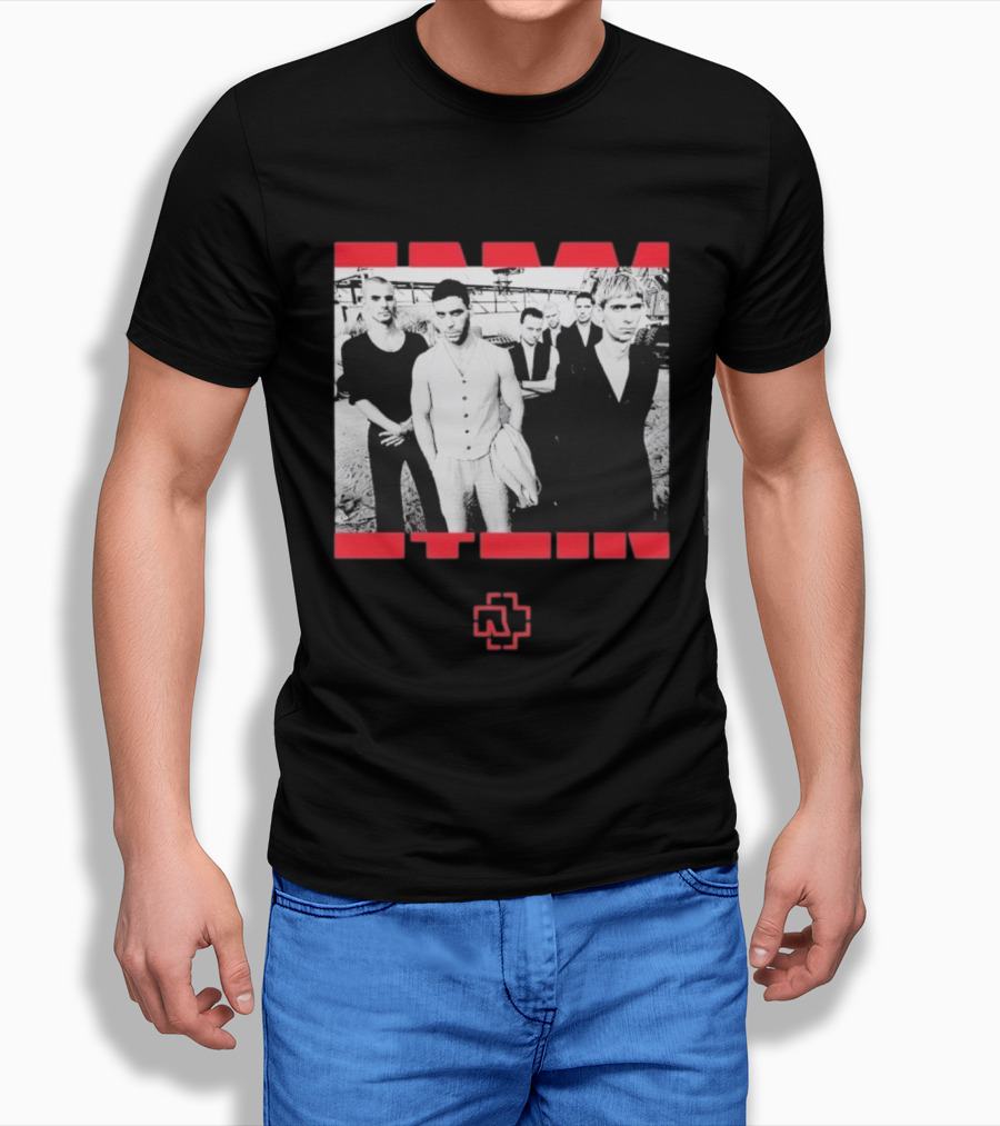 Rammstein Herzeleid XXXIII Band Photo Red Bracket T-Shirt