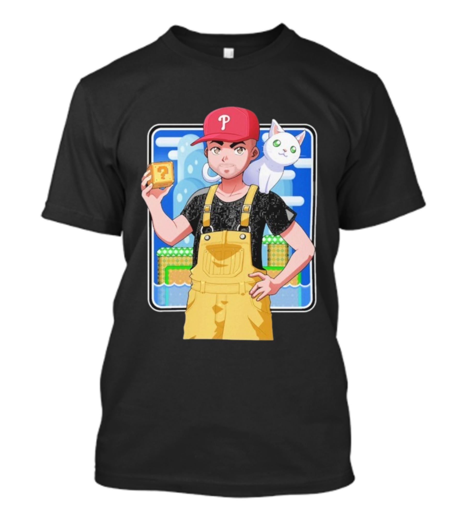 DanG88 Dynamic Duo Philadelphia Phillies Fan Anime Style Mario Influence T-Shirt