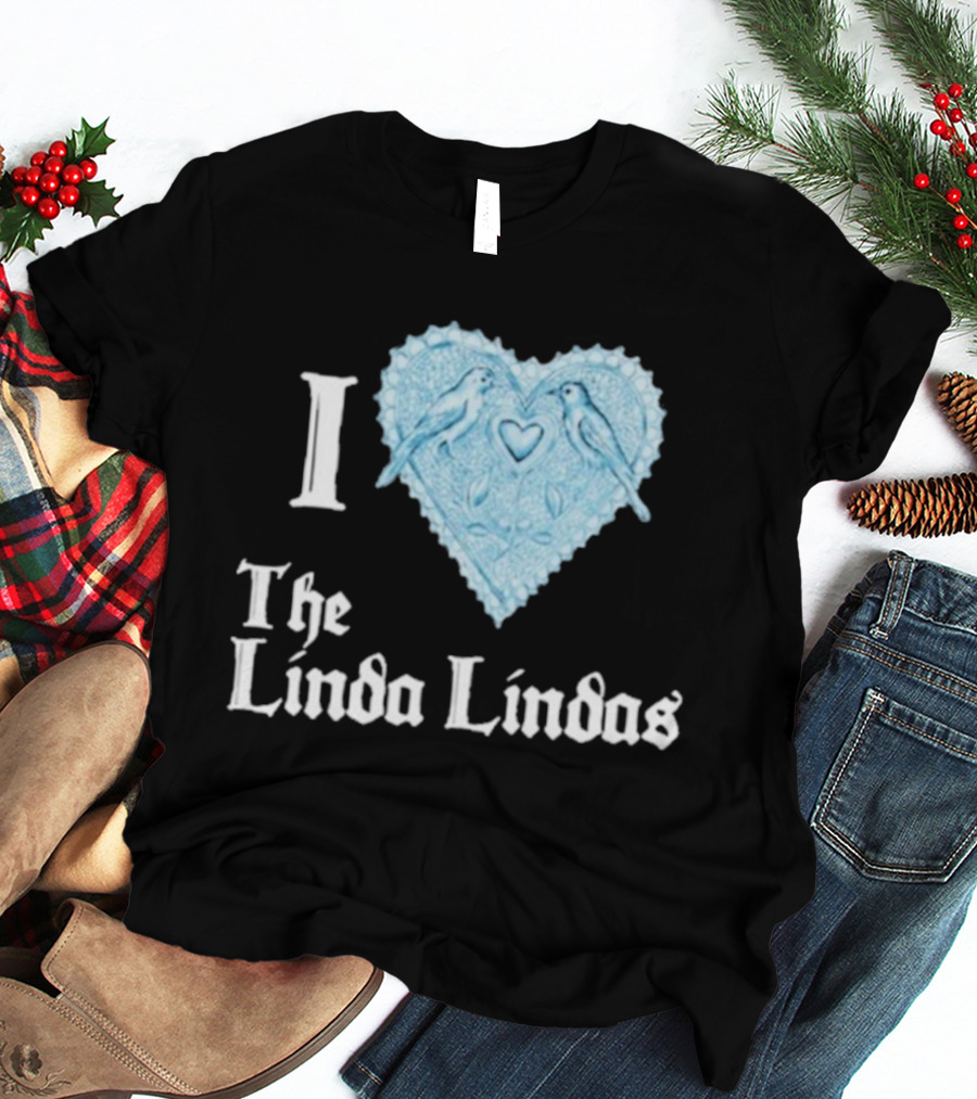 I Love The Linda Lindas Heart With Birds T-Shirt