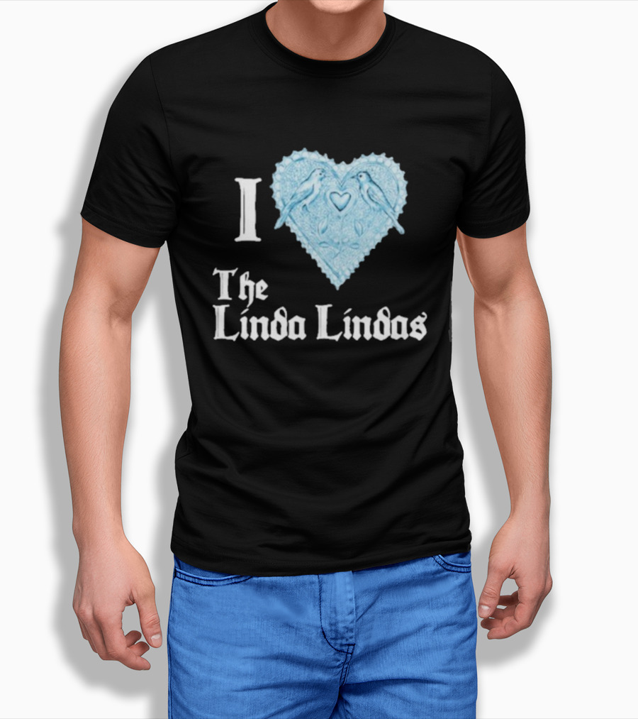 I Love The Linda Lindas Heart With Birds T-Shirt
