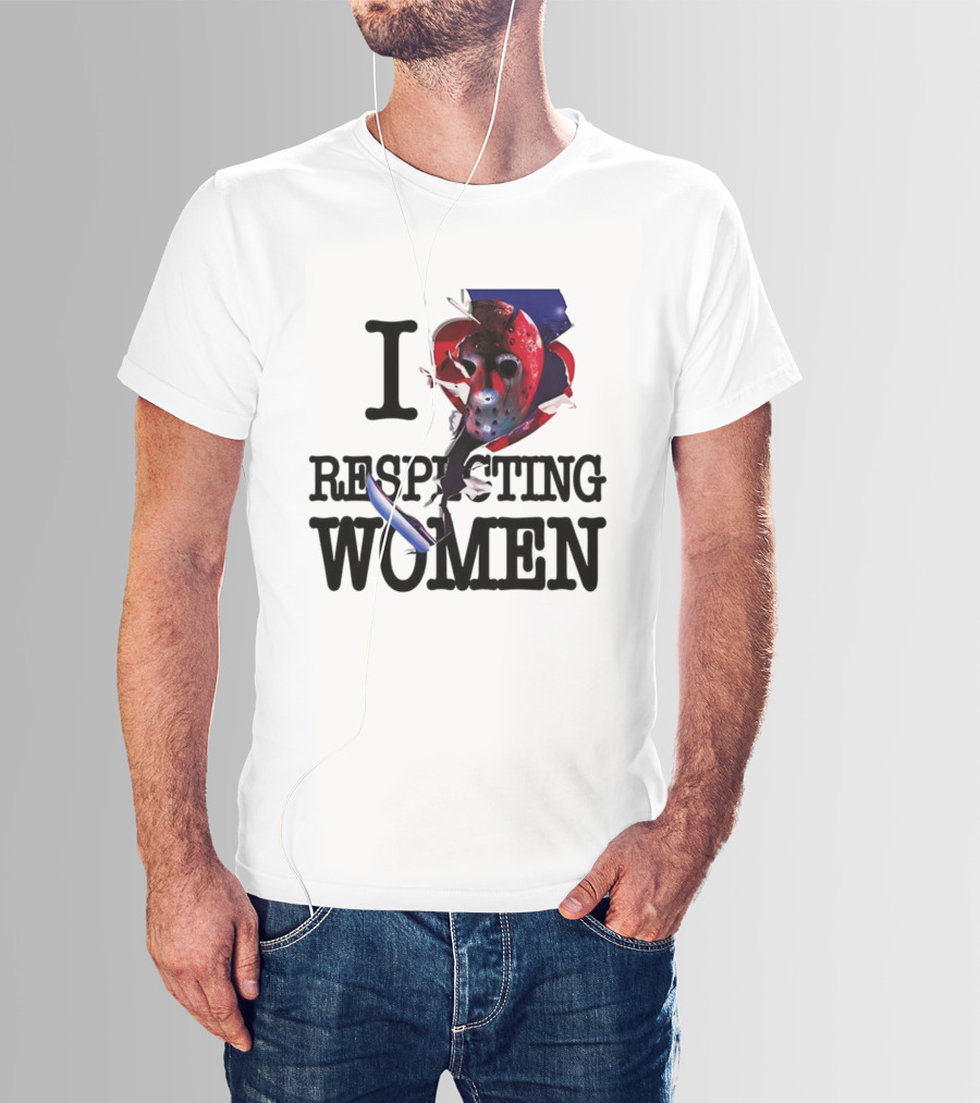 Jason Voorhees I Love Respecting Women Mask Knife T-Shirt