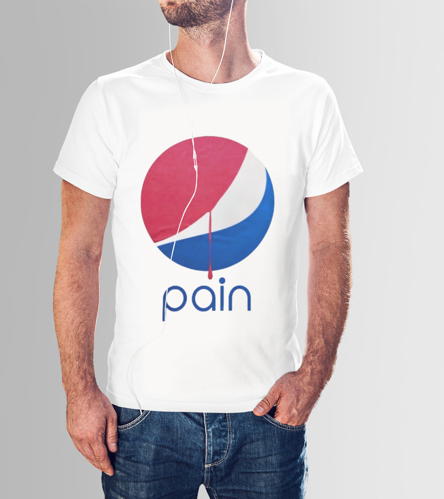 Pain Pepsi Dripping Circle Parody T-Shirt