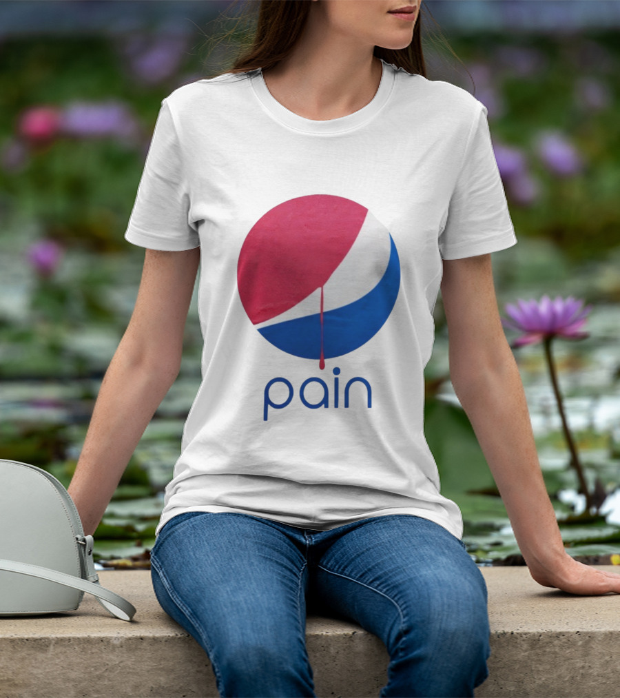 Pain Pepsi Dripping Circle Parody T-Shirt