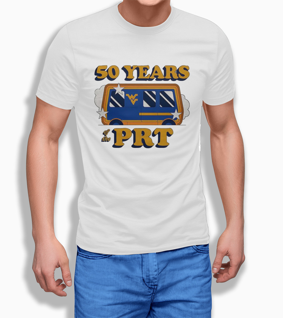 West Virginia 50 Years Of The PRT Celebration With Iconic WV Transit Design T-Shirt