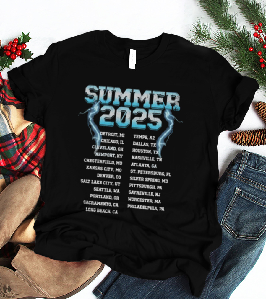 Arrows In Action Summer 2025 Tour Dates And Locations T-Shirt