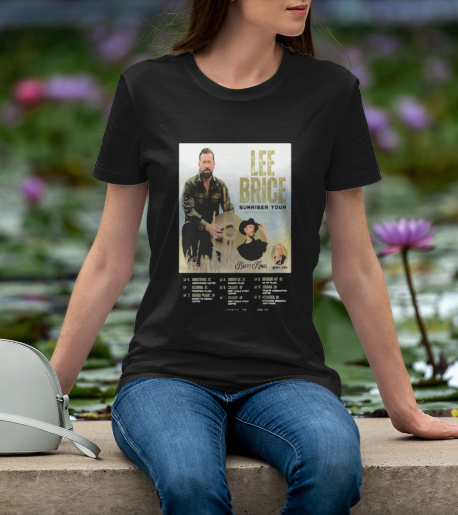 Lee Brice Sunriser Tour 2026 With Brett Kissel And Tenille Arts T-Shirt