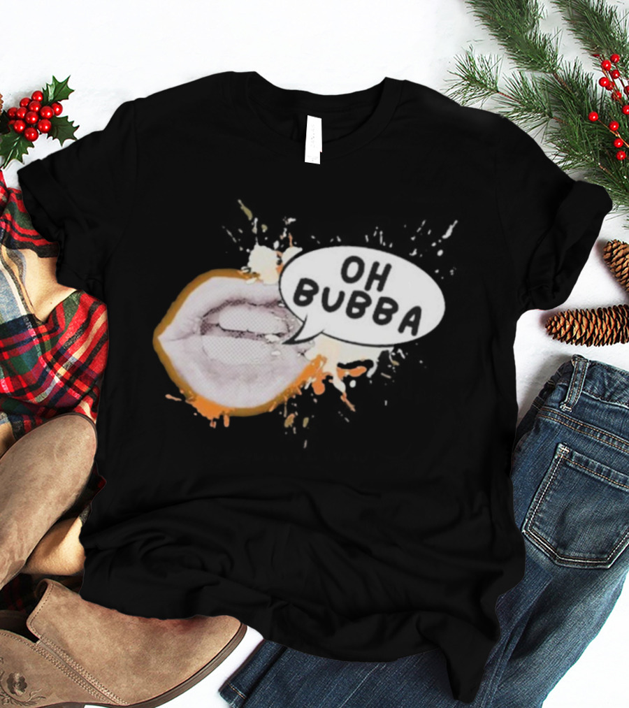 Oh Bubba Lips Speech Bubble Pop Art Style T-Shirt