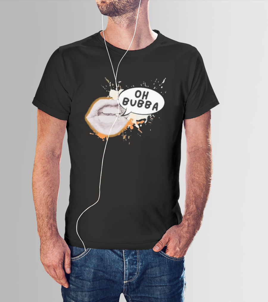 Oh Bubba Lips Speech Bubble Pop Art Style T-Shirt