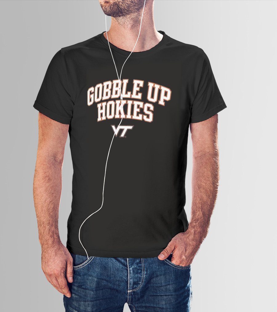 Gobble Up Hokies VT Virginia Tech Hokies Maroon T-Shirt