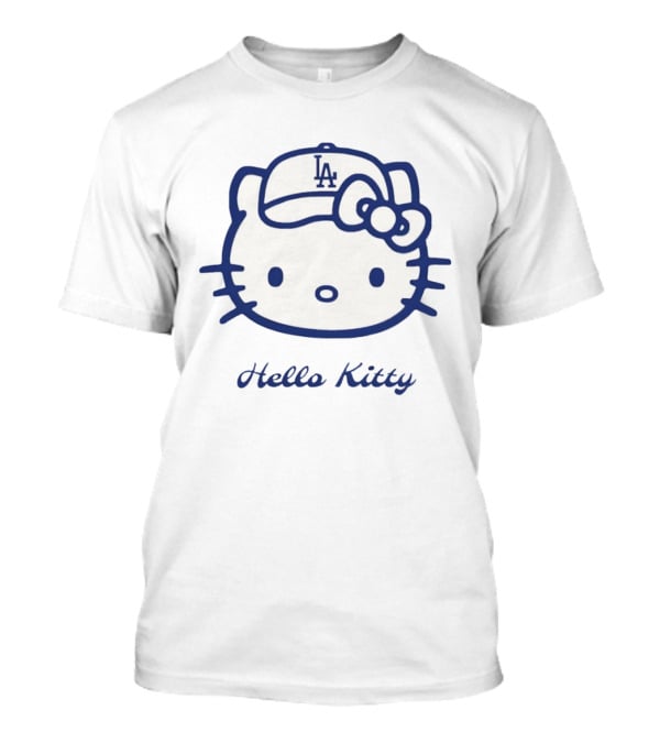 Hello Kitty LA Dodgers MLB World Series 2025 Collaboration T-Shirt