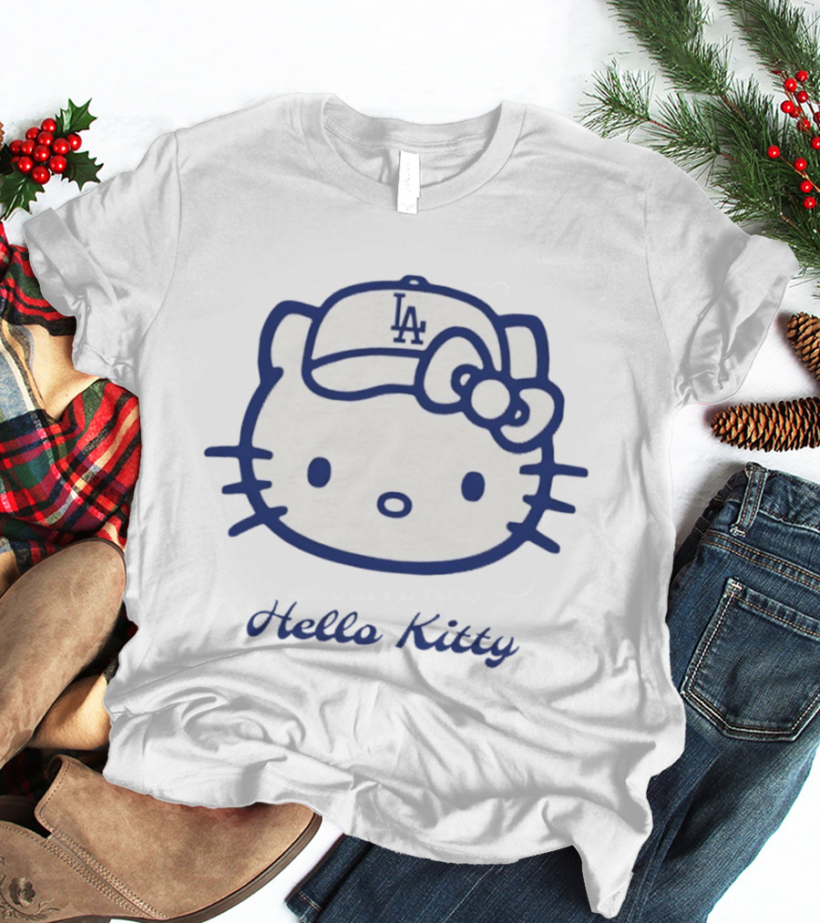 Hello Kitty LA Dodgers MLB World Series 2025 Collaboration T-Shirt