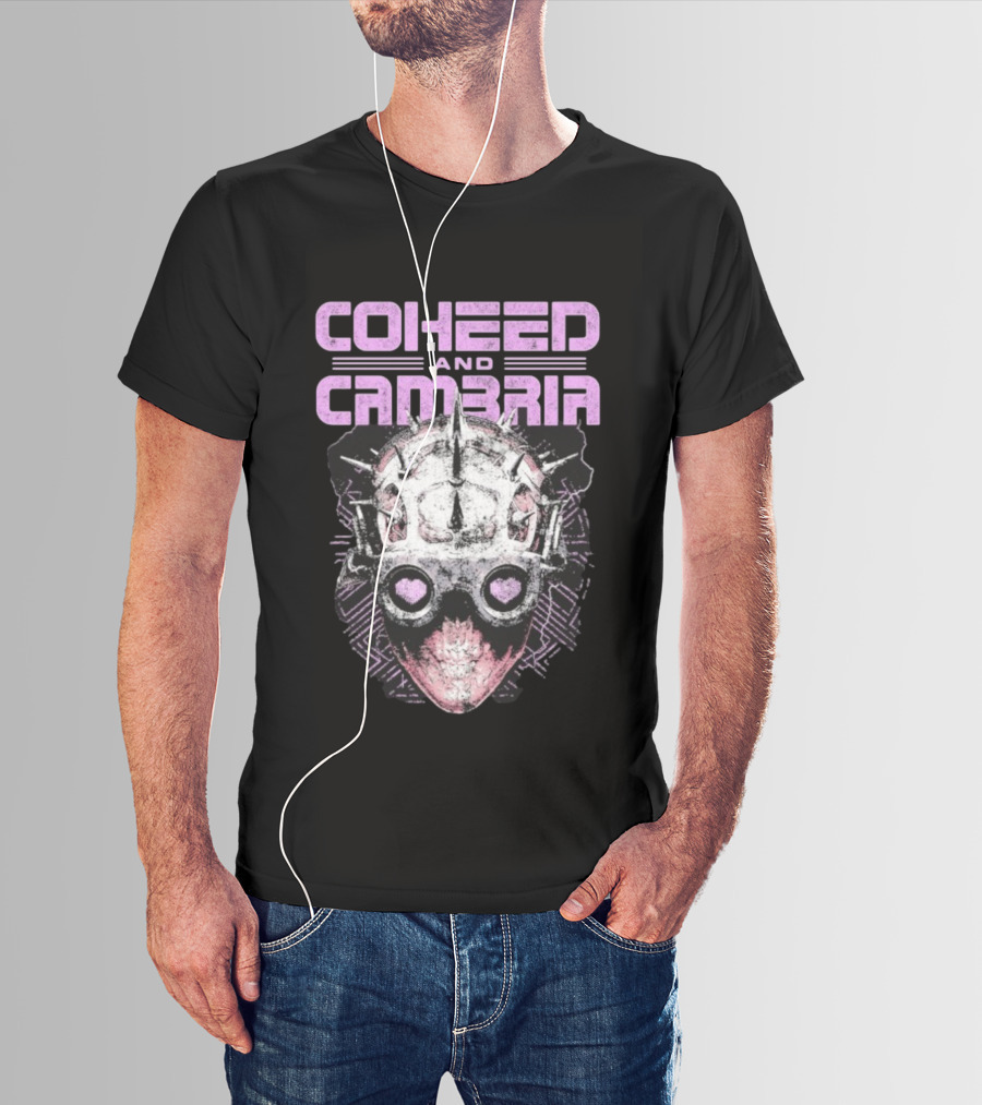 Coheed And Cambria Spiked Mask Heart Eyes T-Shirt
