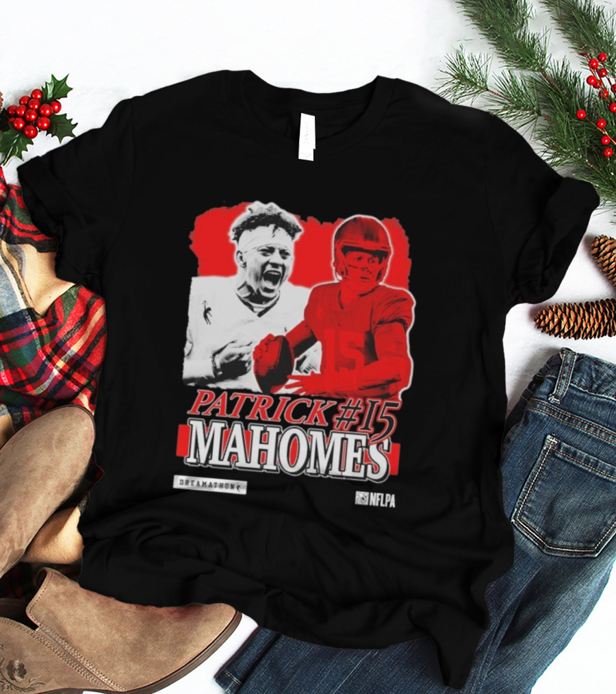 Patrick Mahomes #15 Dreamathon Red Football Legend T-Shirt