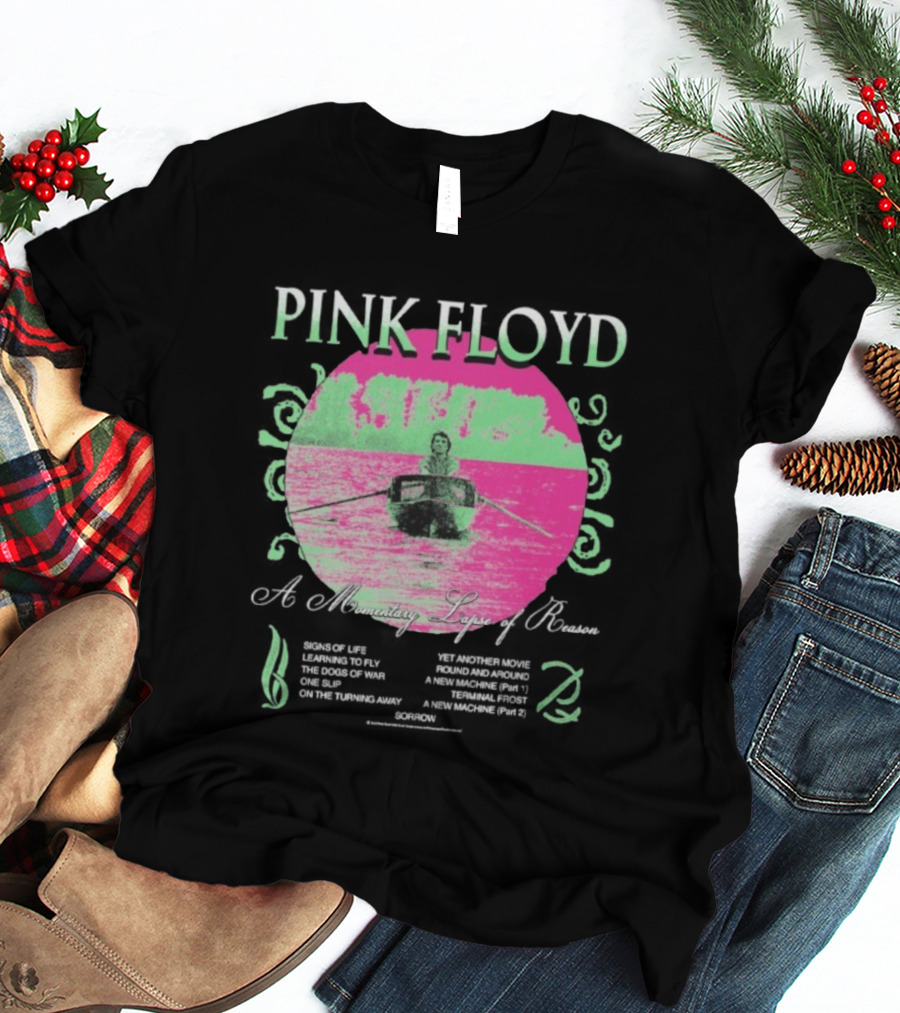 Pink Floyd A Momentary Lapse Of Reason Neon Rowing Scene T-Shirt