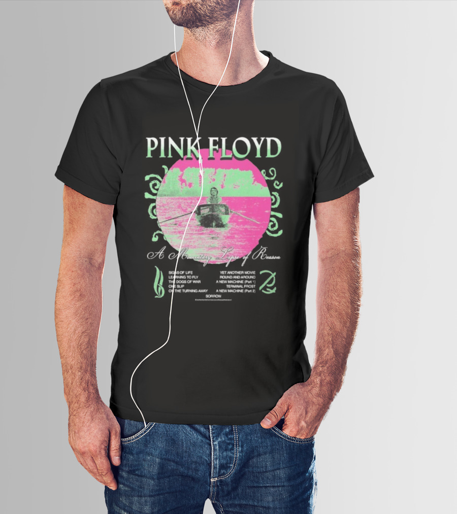 Pink Floyd A Momentary Lapse Of Reason Neon Rowing Scene T-Shirt