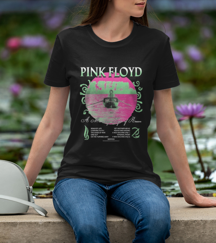 Pink Floyd A Momentary Lapse Of Reason Neon Rowing Scene T-Shirt