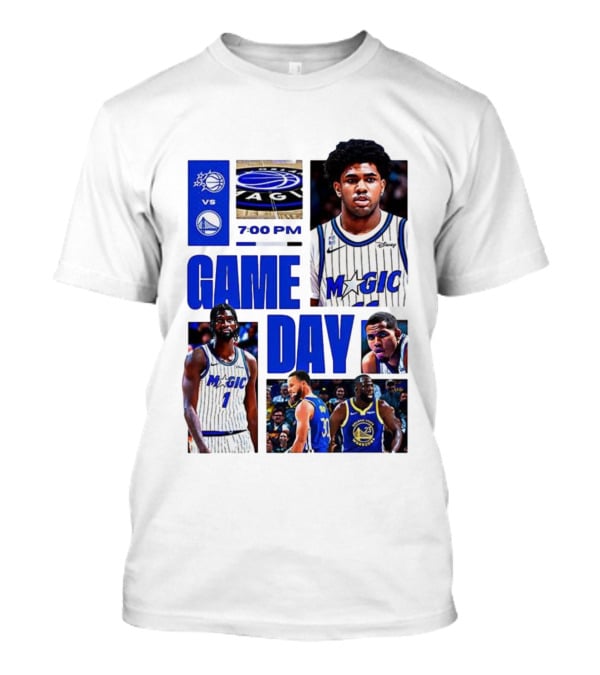 Orlando Magic Vs Golden State Warriors NBA Game Day 2025 7:00 PM T-Shirt