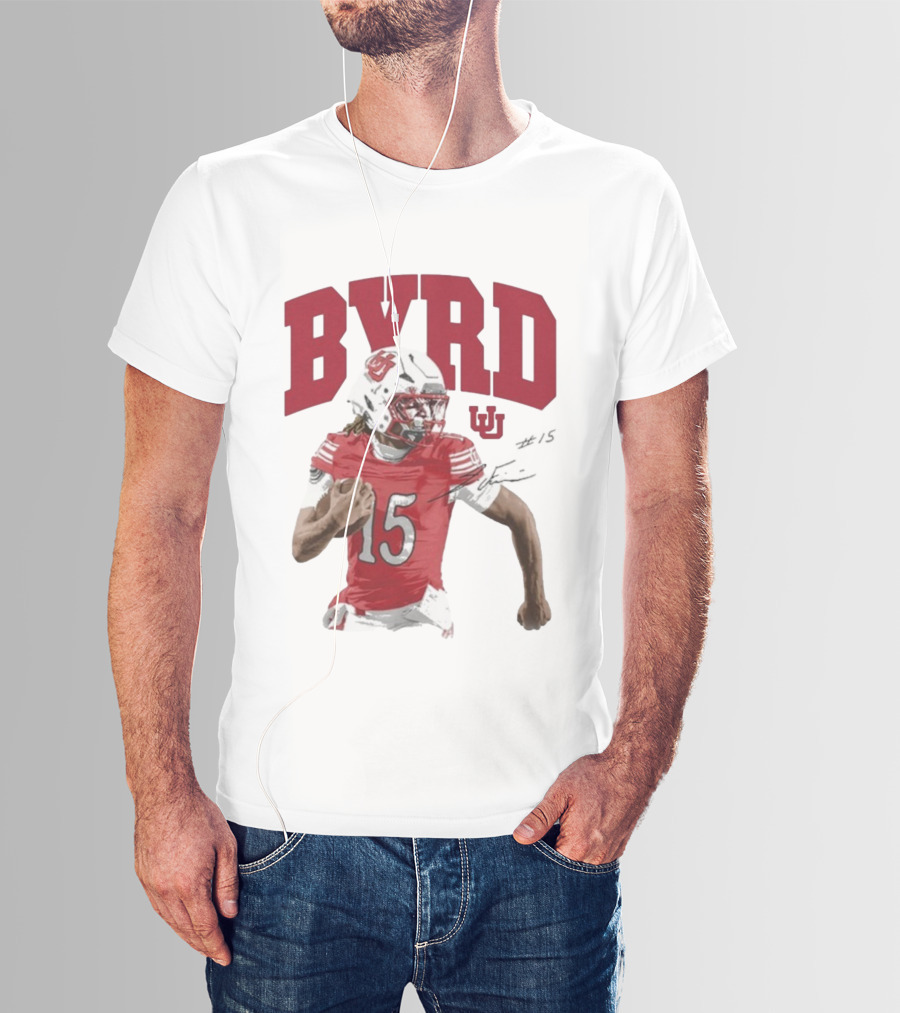 BYRD 15 Utah Utes Football Player Jersey T-Shirt