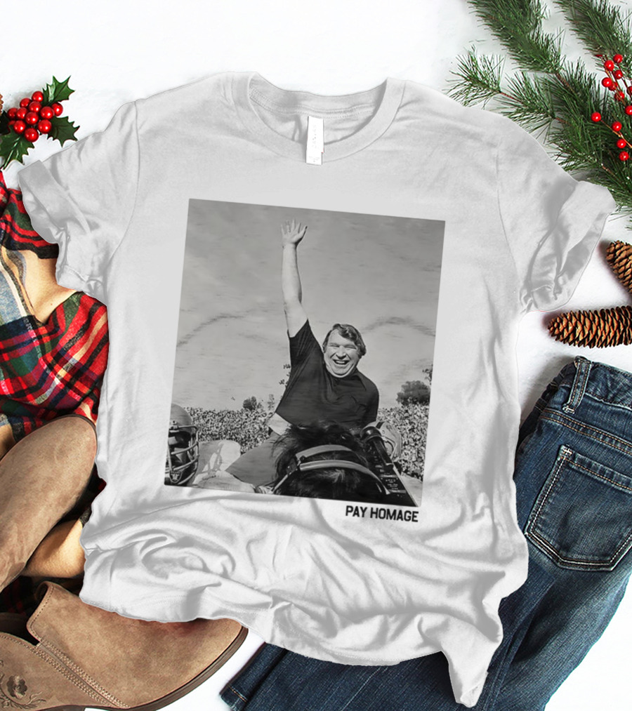 John Madden Celebratory Ride Raiders Coach Achievement T-Shirt