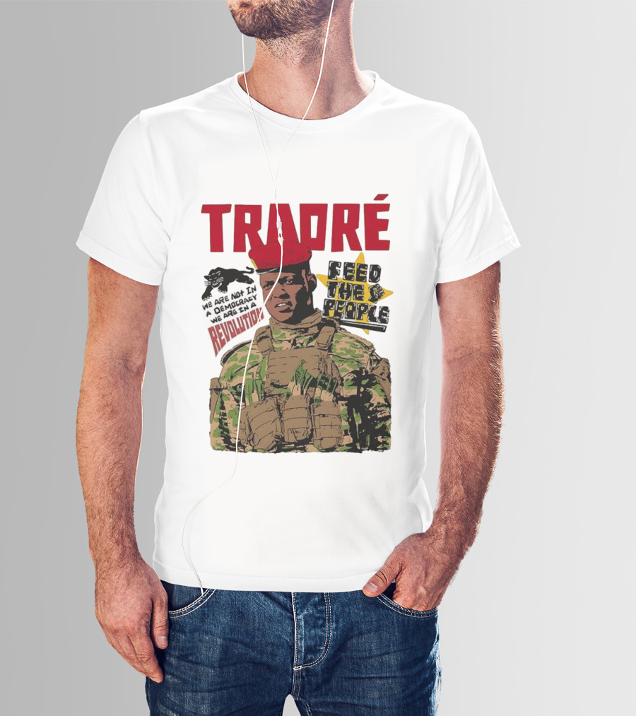 TRAORÉ Revolution Ibrahim Feed The People Burkina Faso T-Shirt