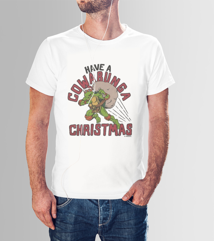 Teenage Mutant Ninja Turtles Have A Cowabunga Christmas Santa Raphael T-Shirt