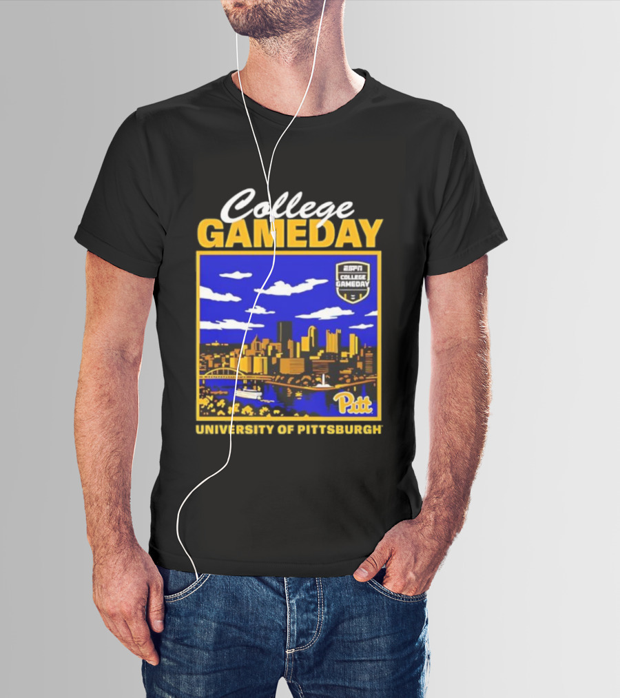 College Gameday ESPN Pitt Skyline University Of Pittsburgh T-Shirt