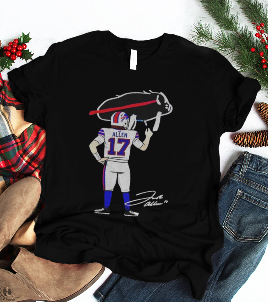 Josh Allen Buffalo Bills NFL Meme Signature 2025 T-Shirt