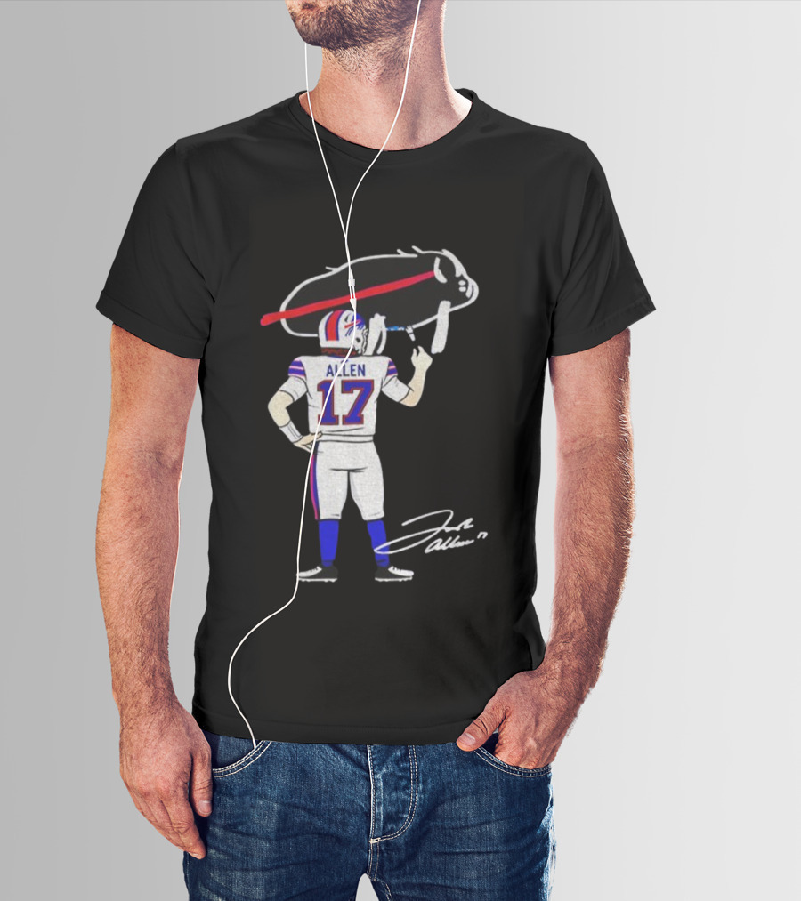 Josh Allen Buffalo Bills NFL Meme Signature 2025 T-Shirt