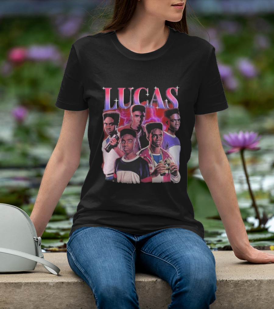 Lucas Stranger Things Character Tribute Retro Style T-Shirt