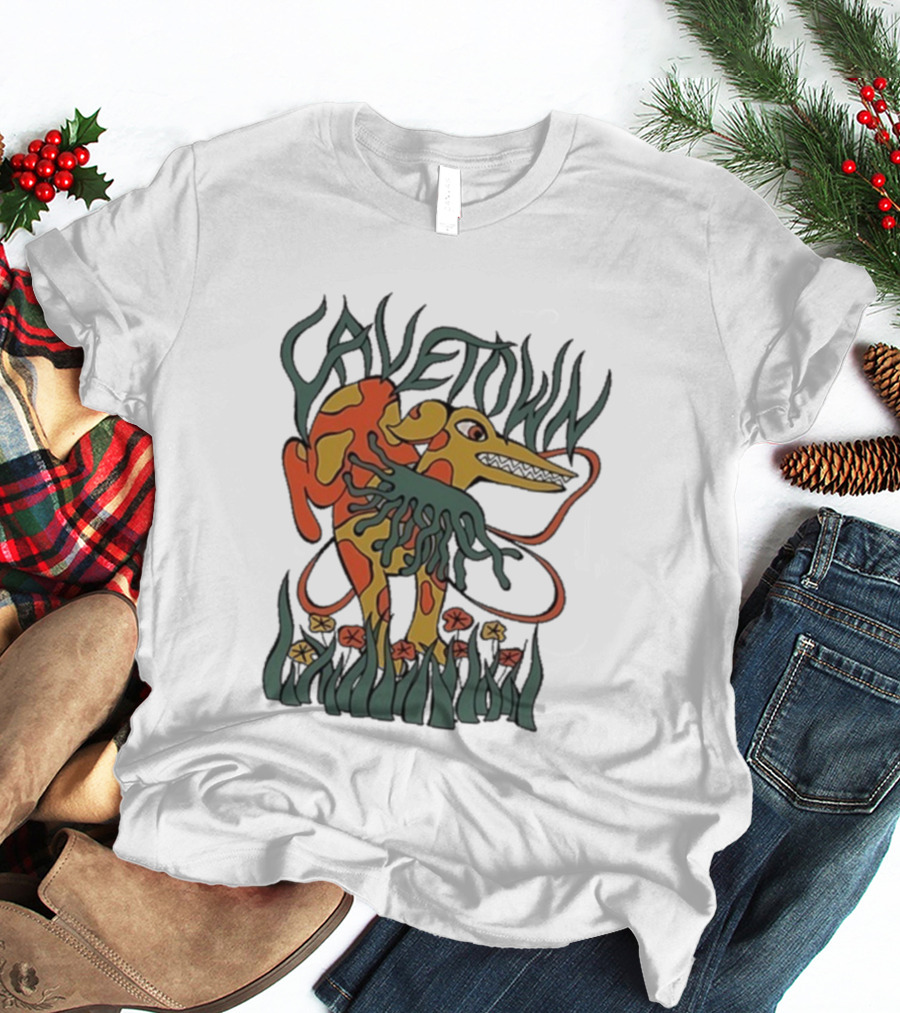 Cavetown Dragon Dog Creature Floral Elements T-Shirt