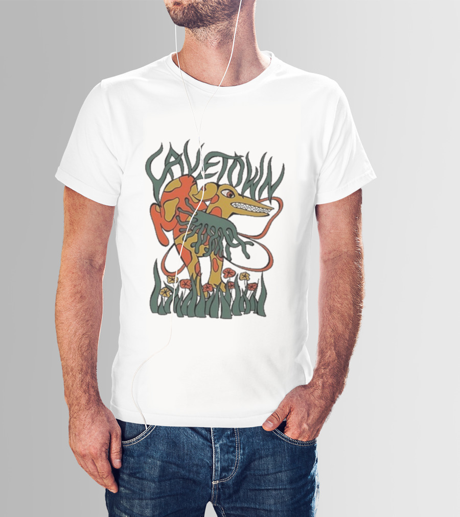 Cavetown Dragon Dog Creature Floral Elements T-Shirt