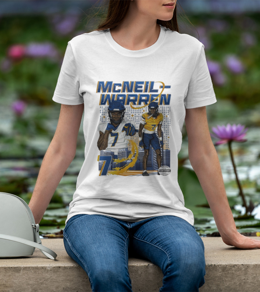 McNeil-Warren Number 7 Planet Euphoria Football Cityscape T-Shirt