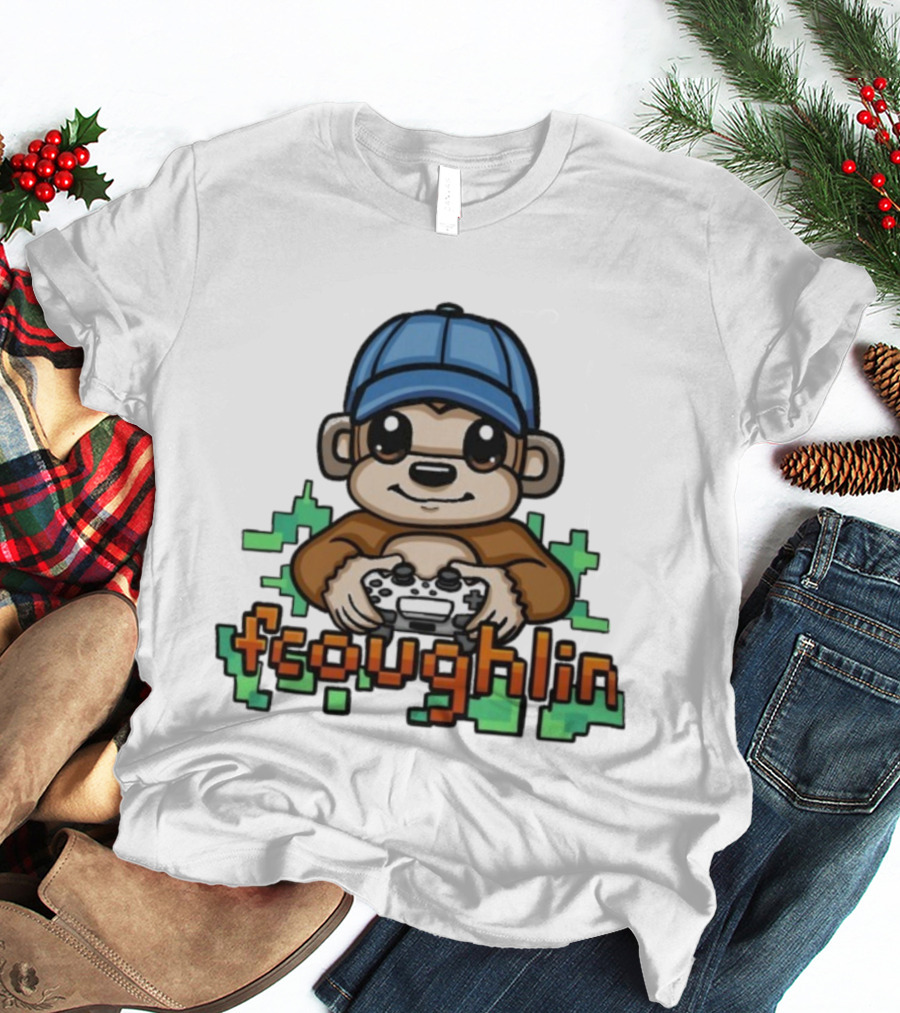 Fsoughlin Monkey Gamer Joystick Cap Gaming T-Shirt