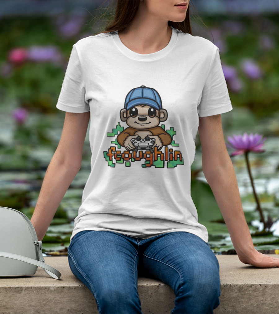 Fsoughlin Monkey Gamer Joystick Cap Gaming T-Shirt