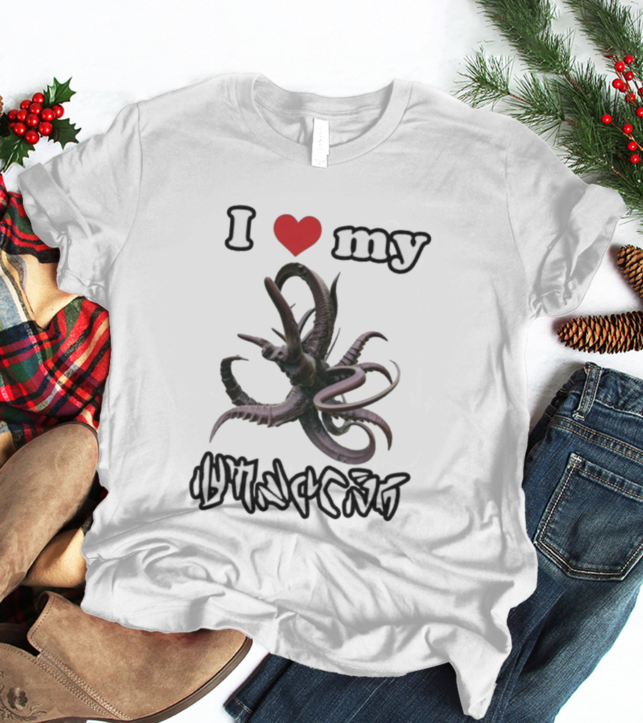 I Love My Tentacled Alien Creature T-Shirt