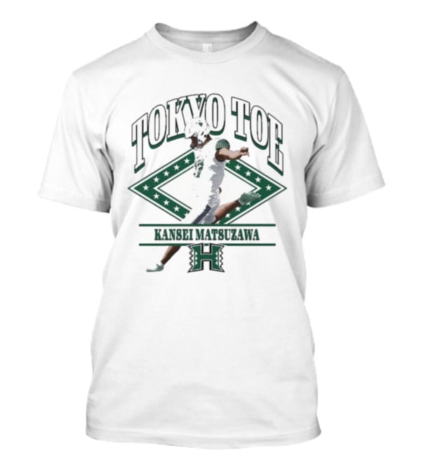 Tokyo Toe Kansei Matsuzawa Hawaii Rainbow Warriors Football Kicker T-Shirt