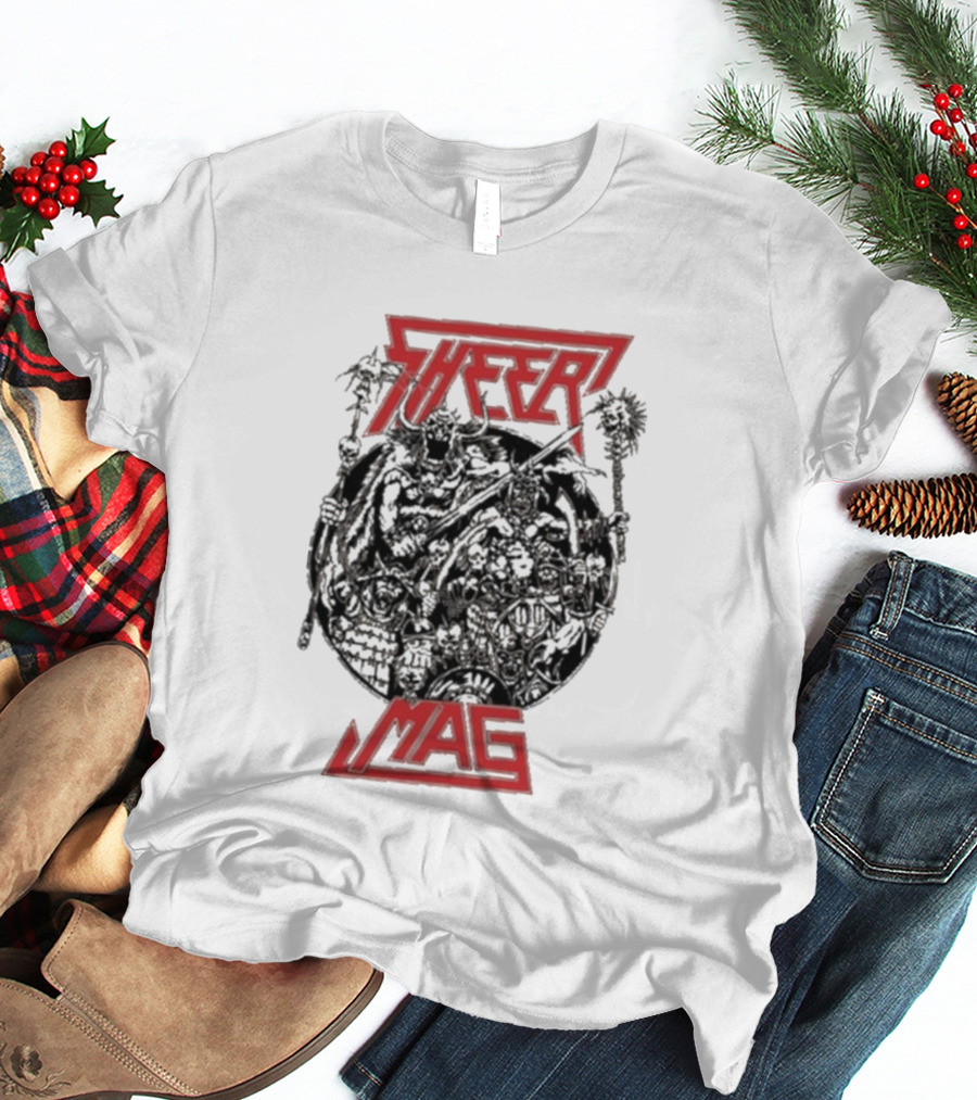 Sheer Mag Mag Album Band Name Red Text Graphic T-Shirt
