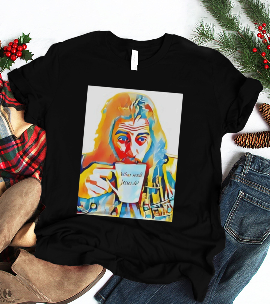 Jonathan Roumie What Would Jesus Do Wwjd Colorfully Illustrated T-Shirt