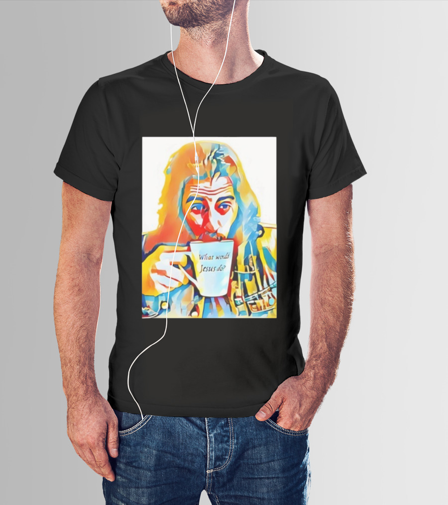 Jonathan Roumie What Would Jesus Do Wwjd Colorfully Illustrated T-Shirt