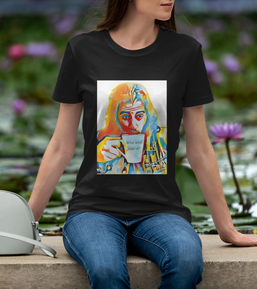 Jonathan Roumie What Would Jesus Do Wwjd Colorfully Illustrated T-Shirt