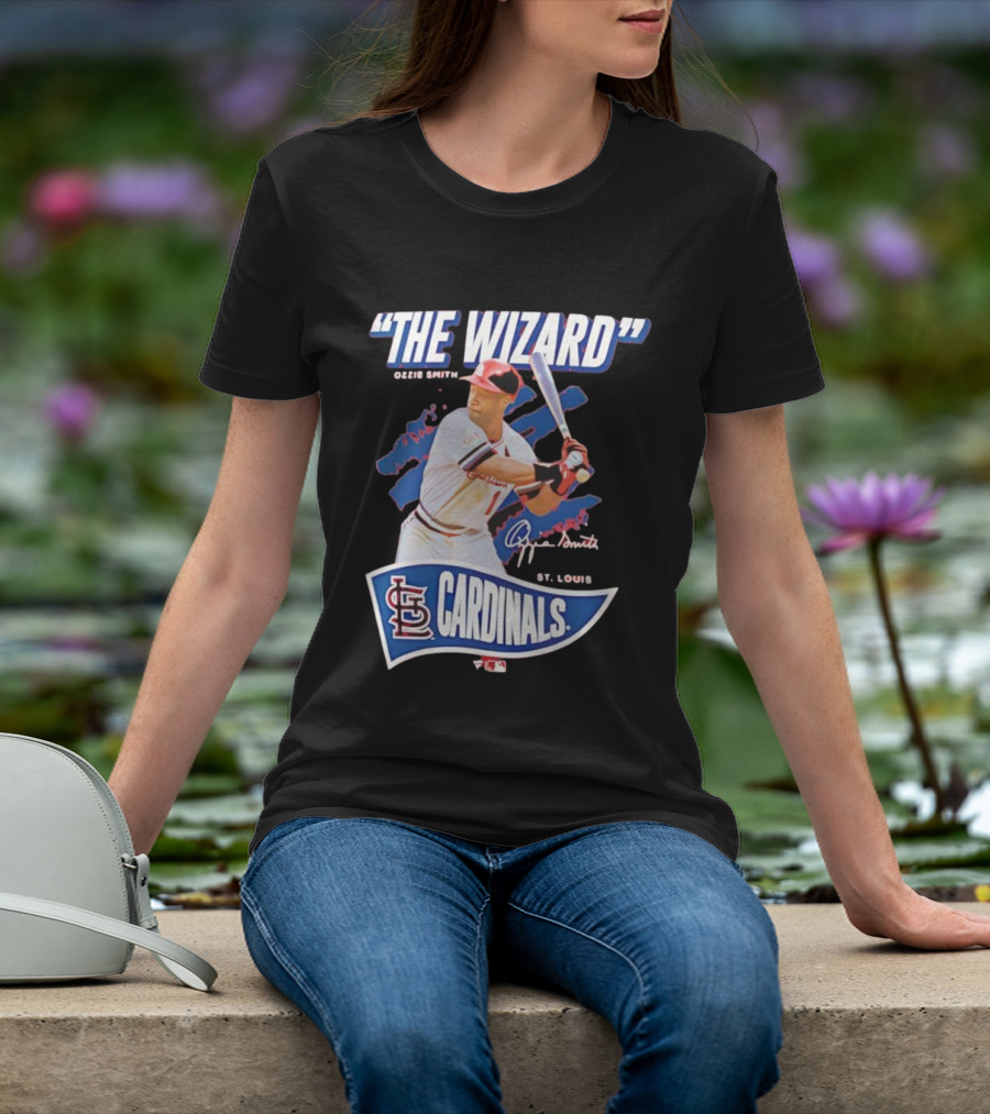 The Wizard Ozzie Smith St. Louis Cardinals Signature T-Shirt