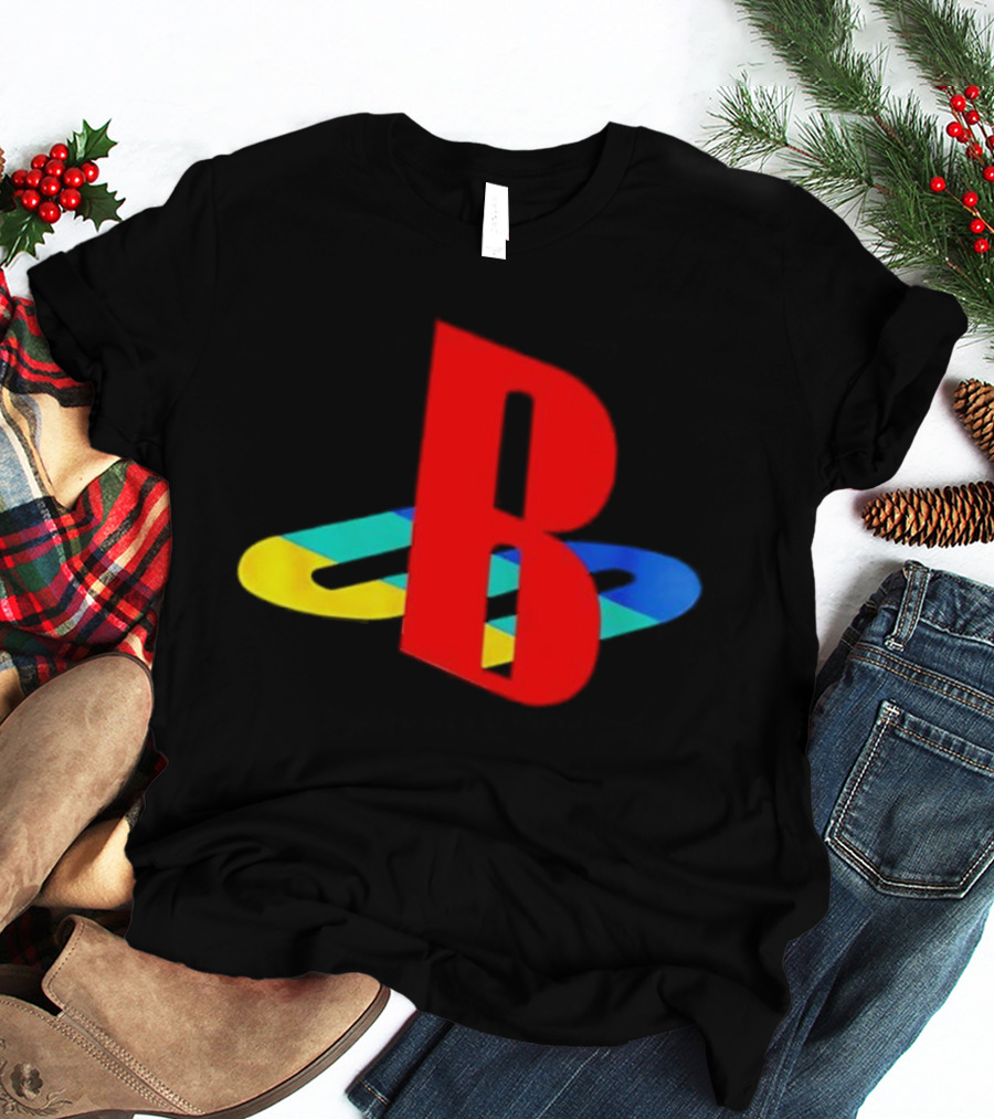 The StepBros 3 Deluxe Edition PlayStation Inspired B Logo T-Shirt