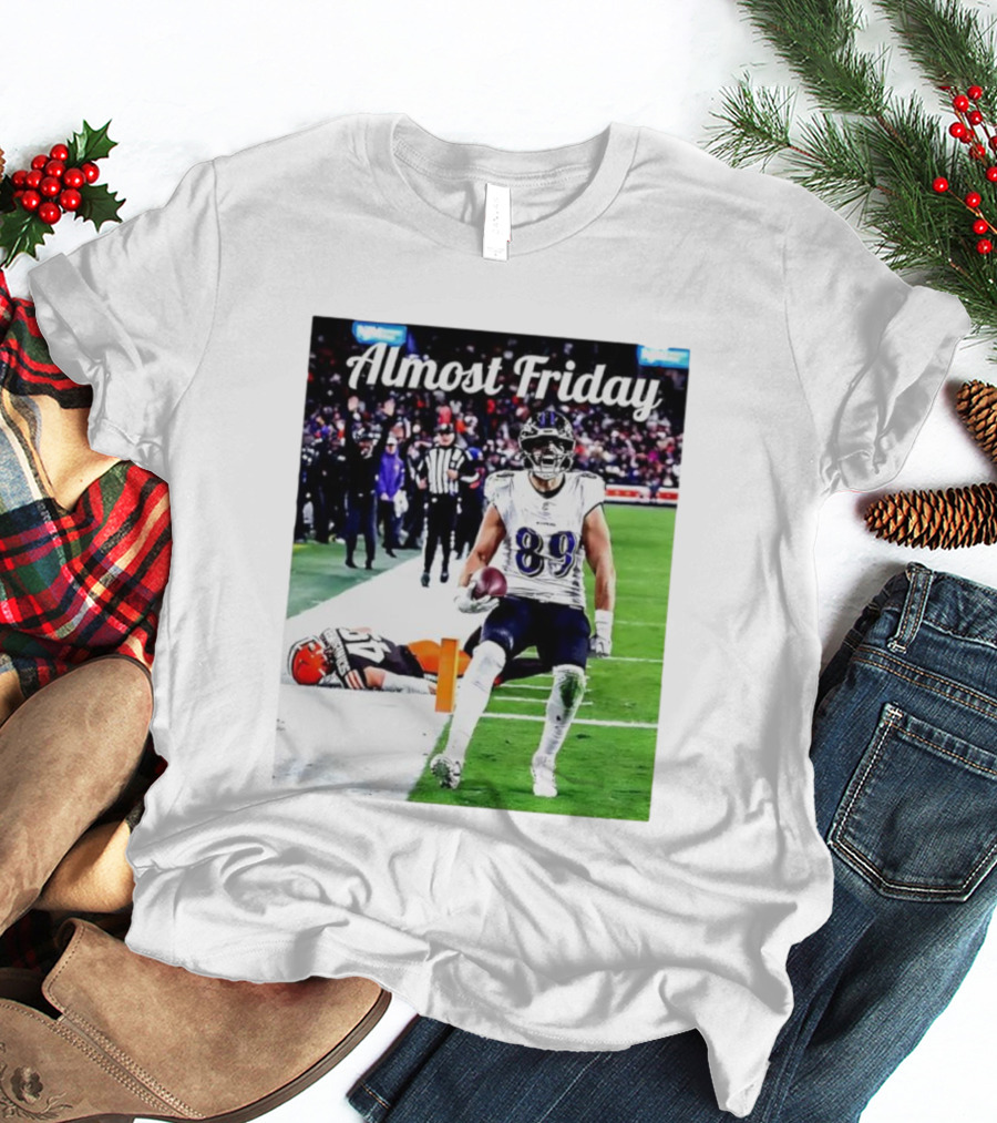 Almost Friday Mark Andrews Touchdown Celebration Ravens 89 T-Shirt