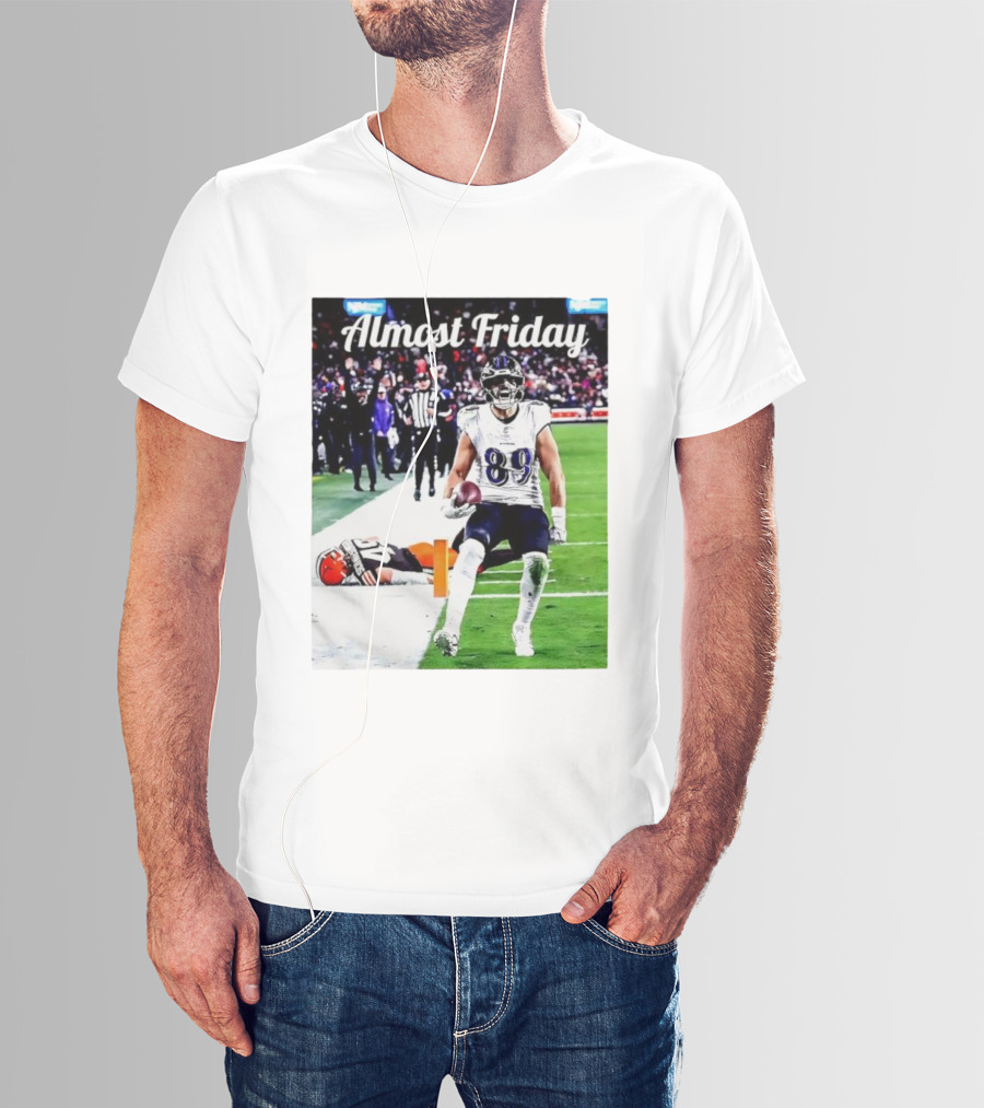 Almost Friday Mark Andrews Touchdown Celebration Ravens 89 T-Shirt