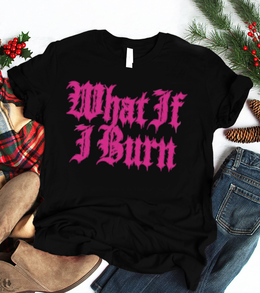 Bury Tomorrow What If I Burn Pink Gothic Text T-Shirt