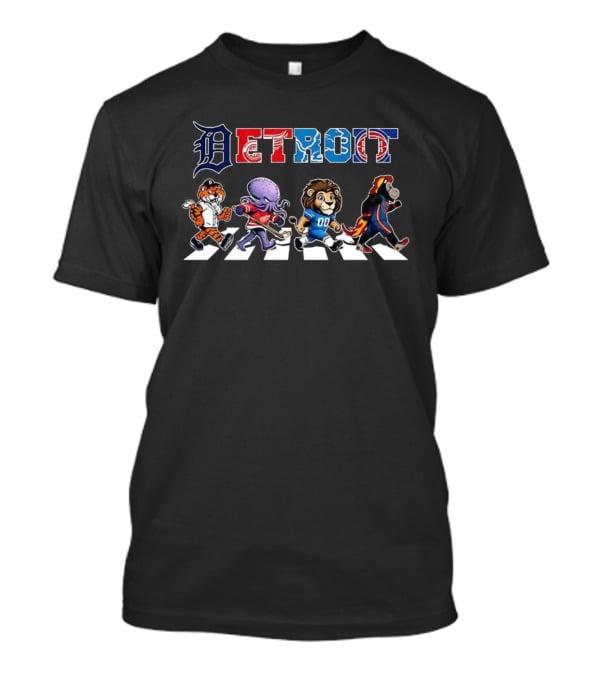 Detroit Team Mascots Crosswalk Classic T-Shirt