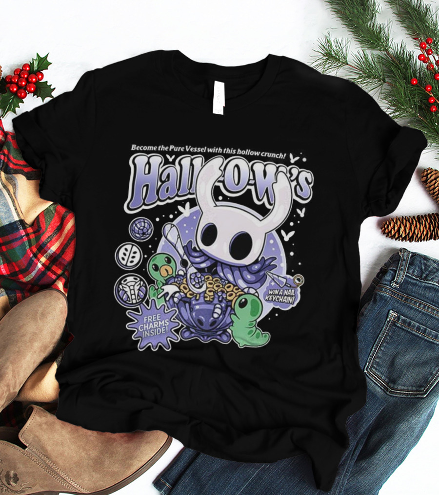 Hollow Knight Hallows Crunch Cereal Free Charms Win Nail Keychain T-Shirt