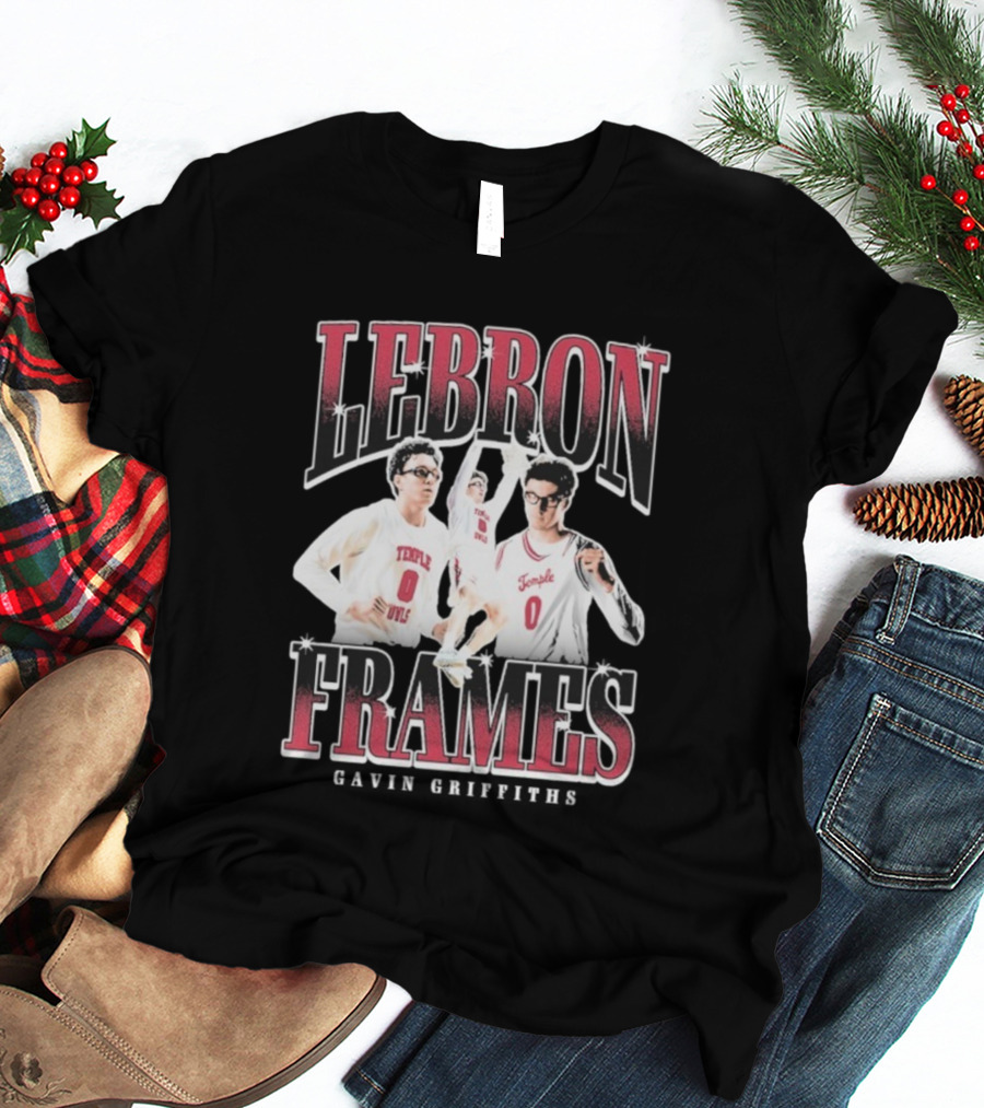 Lebron Frames Temple Owls Basketball Player 0 T-Shirt