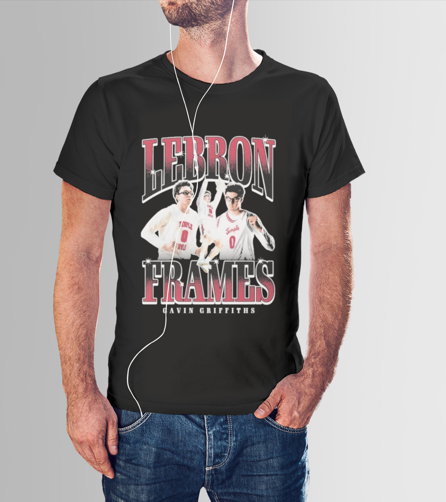 Lebron Frames Temple Owls Basketball Player 0 T-Shirt