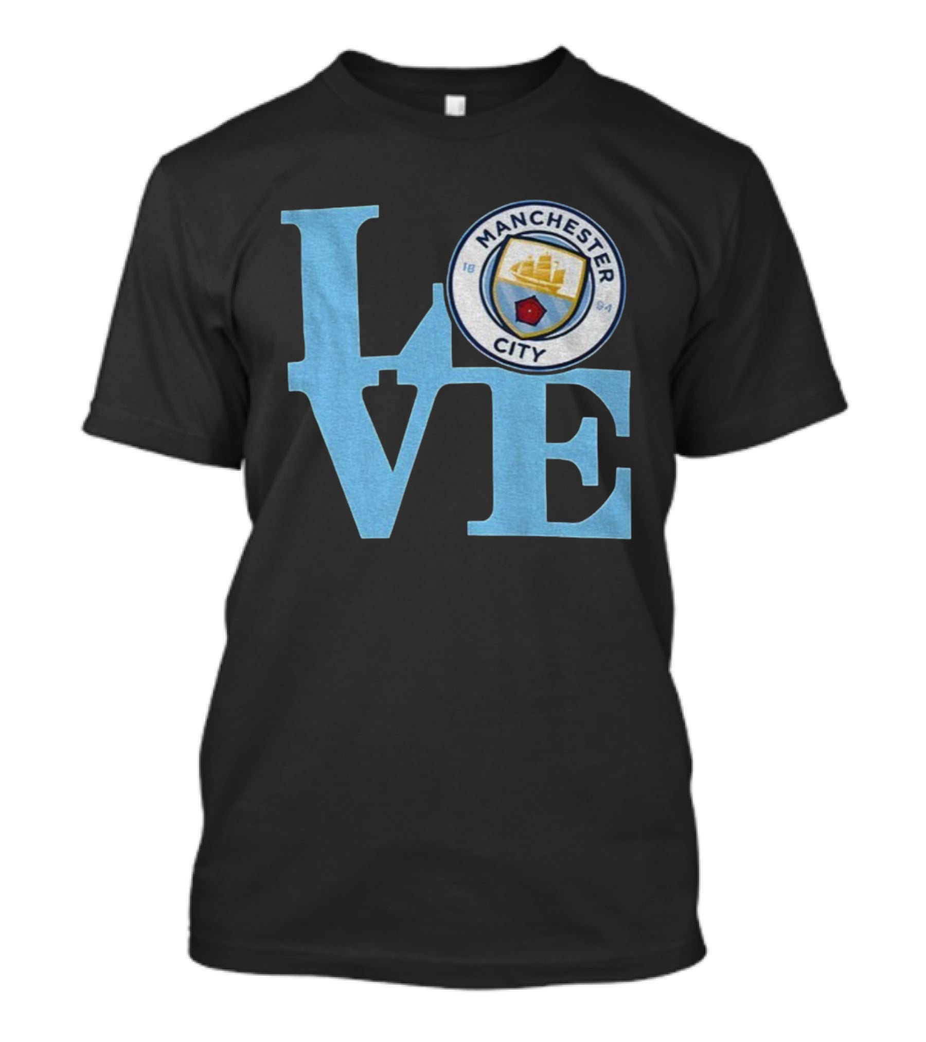 Manchester City FC LOVE Emblem 1894 Badge T-Shirt